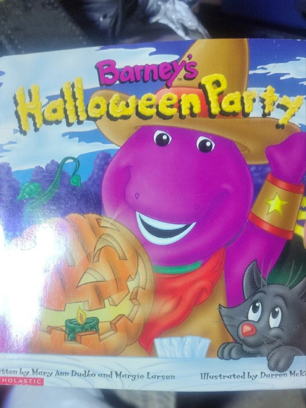 Barneys New York Purple and Yellow Barney Party Hat Cover